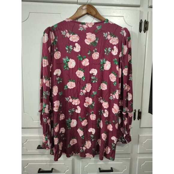 Matilda Jane Heart to Heart Sweet Rosebud Womens Floral Blouse Size L Large - Picture 6 of 6